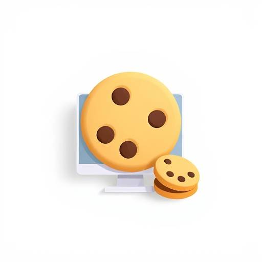 Ícone de um biscoito, representando cookies de computador.